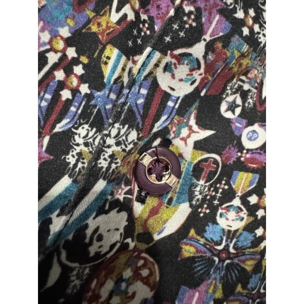 Robert Graham mens shirt embroidered Webb Pattern Geometric EUC Sz XL Classic - Picture 7 of 15